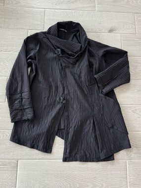 TATIANA PALNITSKI Avant-Garde Architectural Lagenlook Distressed Jacket
